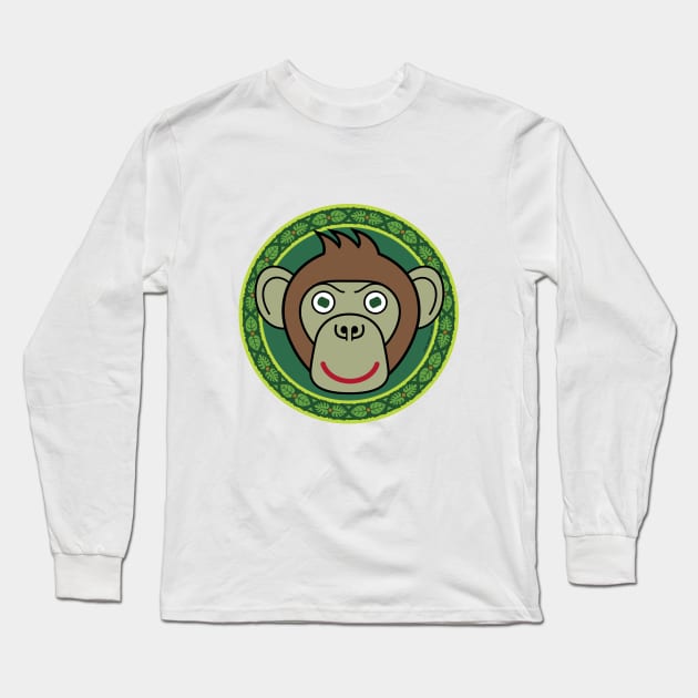 Trickster Monkey Long Sleeve T-Shirt by Mindscaping